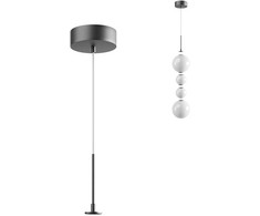 Lubinis šviestuvas 30W paviršinio montavimo LED šviestuvo korpusas BILIA, juodas, IP44, dimeriuojamas, gaubtai parduodami atskirai, SKBS01SBK