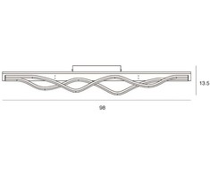 Lubinis šviestuvas Italux 35W LED paviršinis šviestuvas CONATO, juodas, 3000K
