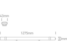 36W LED linijinis šviestuvas, baltas, 3000K, 38136LC/W