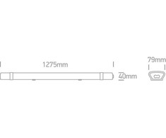 36W LED linijinis šviestuvas, baltas, 4000K, 38236LC/C