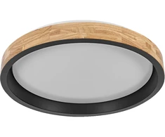 Lubinis šviestuvas 36W LED paviršinis šviestuvas ORBIS MARIANO, juodos/medienos sp., 3000K