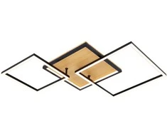 Lubinis šviestuvas Italux 38W LED paviršinis šviestuvas NORIS, juodas, 3000K