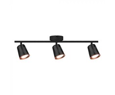 Lubinis šviestuvas V-tac 3x5W LED paviršinis šviestuvas, juodas, 3000K
