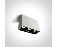 3x7W LED paviršinis šviestuvas, baltas, 3000K, 12307B/W/W