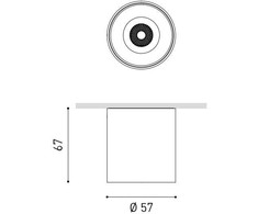 4/6/9W LED paviršinis šviestuvas SHOT LIGHT S, juodos/aukso sp., 3000K