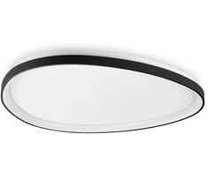 Lubinis šviestuvas Ideal Lux 42W LED paviršinis šviestuvas GEMINI, juodas, 3000K, 328089
