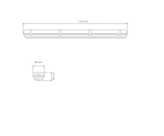 42W LED šviestuvas WARS 1x120 SA 3H MT 4000K