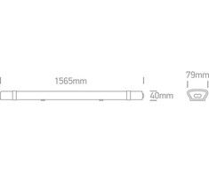 45W LED linijinis šviestuvas, baltas, 6000K, 38245LC/D
