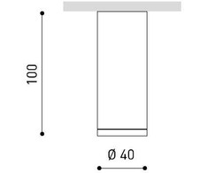 4,5W LED paviršinis šviestuvas TOP, juodas, 3000K