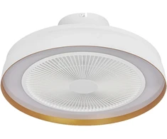 Lubinis šviestuvas 49W LED paviršinis šviestuvas - ventiliatorius, baltas, 2700/6500K, dimeriuojamas
