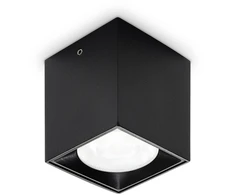 Lubinis šviestuvas Ideal Lux 5W LED paviršinis šviestuvas DOT, juodas, 3000K, dimeriuojamas, 319803