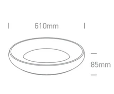 50W LED plafonas, baltas, 2700/3000/4000K, dimeriuojamas, 61cm, 62144N/W/V