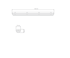 52W LED šviestuvas WARS 2x120 SA-9W 3H AT 4000K
