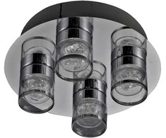 Lubinis šviestuvas 5,5W LED paviršinis šviestuvas MARC, chromo sp./skaidrus, 3000K