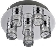 Lubinis šviestuvas 5,5W LED paviršinis šviestuvas MARC, chromo sp./skaidrus, 3000K