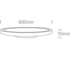 Lubinis šviestuvas 60W LED plafonas, baltas, 4000K, 62160FB/W/C