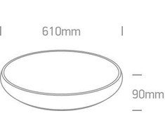 Lubinis šviestuvas 62W LED plafonas, baltas, 3000K, 62160/W/W