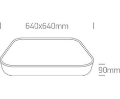 Lubinis šviestuvas 62W LED plafonas, juodas, 3000K, 62160A/B/W