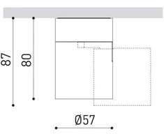 Lubinis šviestuvas 6W LED paviršinis šviestuvas FLIP SURFACE FLOOD, baltas, 3000K