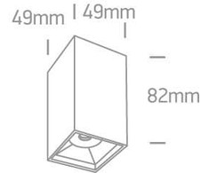 6W LED paviršinis šviestuvas, baltas, 3000K, 12106B/W/W