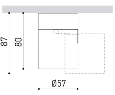 Lubinis šviestuvas 6W LED paviršinis šviestuvas FLIP SURFACE FLOOD, juodas, 2700K