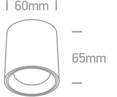Lubinis šviestuvas 7W LED cilindro formos šviestuvas, baltas, 3000K, 12107K/W/W
