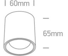 Lubinis šviestuvas 7W LED cilindro formos šviestuvas, juodas, 3000K, 12107K/B/W