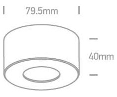 Lubinis šviestuvas 7W LED cilindro formos šviestuvas, baltas, 3000K, 12107V/W/W