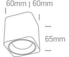 Lubinis šviestuvas 7W LED cilindro formos šviestuvas, baltas, 3000K, 12107KA/W/W
