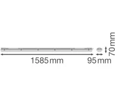 Lubinis šviestuvas Ledvance LED T8 šviestuvas GEN 3, 2xG13, 1585 mm