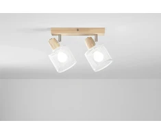 Lubinis šviestuvas Paviršinis akcentinis šviestuvas TWINSET, smėlio/baltos sp., 2xE14