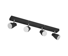 Lubinis šviestuvas Paviršinis šviestuvas SPOT, 4xGU10, juodas, su 4x4,3W 2700K LED lemputėm