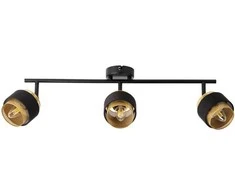 Lubinis šviestuvas Paviršinis šviestuvas SPOT HORNET, 3xE14, juodos/aukso sp., su 3x2,8W 2700K LED lemputėm