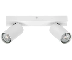 Lubinis šviestuvas Paviršinis šviestuvas SPOT, 2xGU10, baltas, su 2x3,4W 2700K dimeriuojamom LED lemputėmis