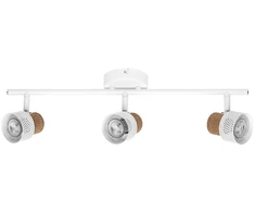Lubinis šviestuvas Paviršinis šviestuvas SPOT CORK, 3xGU10, baltas, su 3x3,4W 2700K dimeriuojamom LED lemputėmis