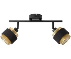 Lubinis šviestuvas Paviršinis šviestuvas SPOT HORNET, 2xE14, juodos/aukso sp., su 2x2,8W 2700K LED lemputėm