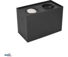 Lubinis šviestuvas Bemko Paviršinis šviestuvas ORTAL, 2xGU10, juodas