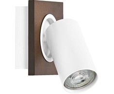Lubinis šviestuvas Paviršinis šviestuvas SPOT MERCURY, GU10, baltos/medienos sp., su 3,4W 2700K dimeriuojama LED lempute