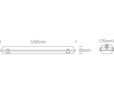 T8 šviestuvas, pilkas, 120cm, 38136E