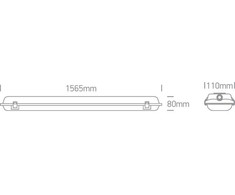 T8 šviestuvas, pilkas, 150cm, 38258E