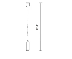 Magnetinės sistemos bėgelio INSIGHT laikiklis- trosas, 1500mm, juodas