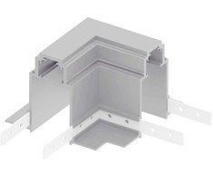 Magnetinės sistemos bėgelio OPTONICA R35 kampinis sujungimas, baltas
