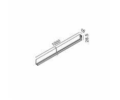Magnetinės sistemos paviršinis bėgelis MICRO_LINE, juodas, 3m