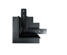 Bikuva.lt Magnetinės sistemos VIOKEF MAGNETIC įleidžiamas horizontalus L formos sujungimas, juodas, 02/0214