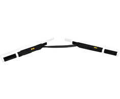 Magnetinės sistemos ZAMBELIS MAGNETIC 5MM bėgelio lankstus elektrinis sujungimas, matinės baltos sp., 48V, 2510-W