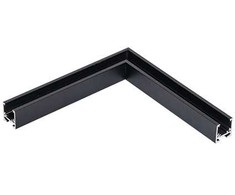 Magnetinio bėgelio ZAMBELIS kampinis horizontalus sujungimas, juodas, 2085B-C2