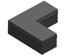 Magnetinio bėgelio ZAMBELIS MINI kampinis sujungimas, juodas, 22257