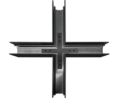 Magnetinio bėgelio ZAMBELIS X formos sujungimas, juodas, 48V, 2082B-CROSS