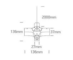 Magnetinių bėgelių P&amp;P X formos sujungimas, juodas, 42004PL/B