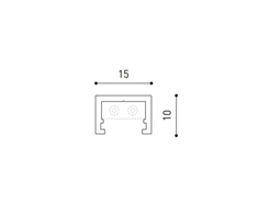 Magnetinių sistemų bėgelis MINIMAL TRACK 24V, 2m, juodas